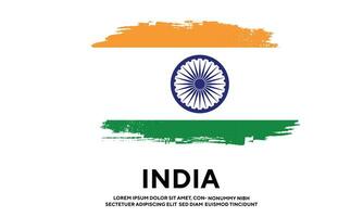 grunge structuur professioneel Indisch vlag ontwerp vector
