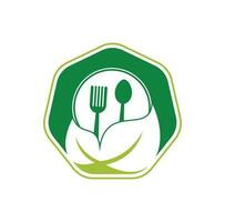 gezond voedsel logo sjabloon. natuur biologisch voedsel logo ontwerp. vector