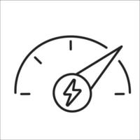 snelheidsmeter. hand getrokken ev doodle pictogram. vector