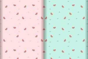 watermeloen patroon pixel kunst stijl vector