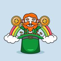 Saint Patrick's Day met schattige kabouter vector