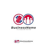 domino mensen logo vector sjabloon, creatieve domino logo ontwerpconcepten