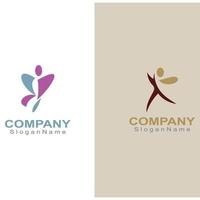 leiderschap mensen logo vector kunst ontwerp van ster mensen concept succes modern logo