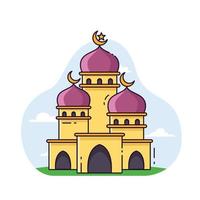 illustratie vectorafbeelding van de moskee vector