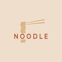 noodle eenvoudig logo lijn kunst vector ontwerp illustratie