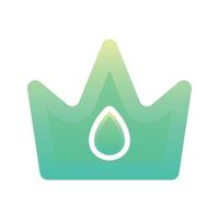 kroon water gradiënt logo ontwerp sjabloon pictogram vector
