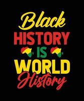 zwart geschiedenis is wereld geschiedenis vector