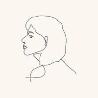 vrouw minimale handgetekende illustratie. tekening in één lijnstijl vector