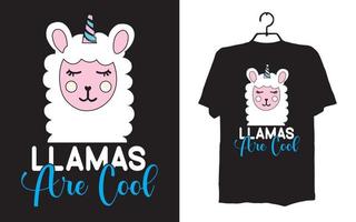 print lama t-shirt ontwerpen vector