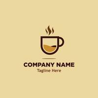 kopje koffie logo eenvoudig pictogram ontwerp illustratie vector
