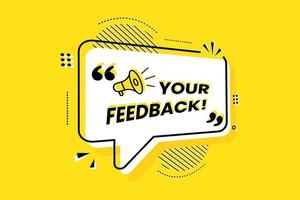 uw feedback symbool enquête of feedback teken vector