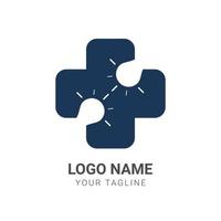 vector apotheek creatief logo ontwerpsjabloon - licht idee inspiratie gezondheidssymbool