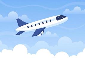 piloot cartoon vectorillustratie met vliegtuig, stewardess, stad of luchthaven achtergrondontwerp vector
