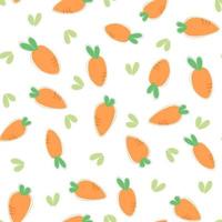 oranje wortels silhouet naadloos patroon. illustratie.kleurrijk tekenfilm schattig illustratie wortels naadloos patroon voor achtergrond, behang, textuur, label, spandoek. vector