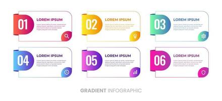 moderne kleurrijke gradiënt infographic vector