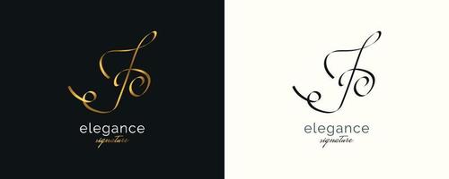 jo eerste handtekening logo-ontwerp met elegante en minimalistische handschriftstijl. eerste j en o logo-ontwerp voor bruiloft, mode, sieraden, boetiek en zakelijke merkidentiteit vector