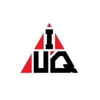 iuq driehoek letter logo ontwerp met driehoekige vorm. iuq driehoek logo ontwerp monogram. iuq driehoek vector logo sjabloon met rode kleur. iuq driehoekig logo eenvoudig, elegant en luxueus logo.