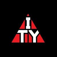 ity driehoek brief logo ontwerp met driehoekige vorm. ity driehoek logo ontwerp monogram. ity driehoek vector logo sjabloon met rode kleur. ity driehoekig logo eenvoudig, elegant en luxueus logo.