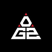 ogz driehoek brief logo ontwerp met driehoekige vorm. ogz driehoek logo ontwerp monogram. ogz driehoek vector logo sjabloon met rode kleur. ogz driehoekig logo eenvoudig, elegant en luxueus logo.