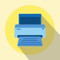 printer gemakkelijk vlak icoon voor ontwerp elementair vector