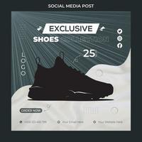 moderne sport mode schoenen merk product social media post en banner ontwerpsjabloon. vector