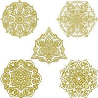 set van islamitische mandala-kunst vector