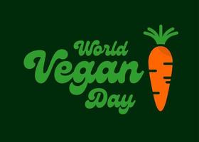 typografie van de collectie van de World Vegan Day-badge. geschikt voor label, badge, symbool. vectoreps 10. vector