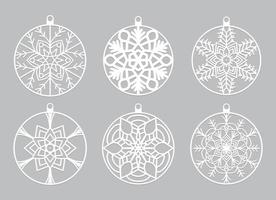 sneeuwvlokken kerst ontwerp vector set