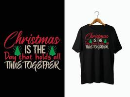 kerst t-shirt ontwerp. vector