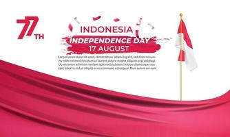 onafhankelijkheidsdag indonesië. dirgahayu Republiek Indonesië. illustratie, spandoek, poster, achtergrondontwerp vector