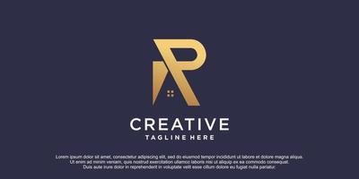 letter r-logo met premium vector voor vastgoedbouwconcept