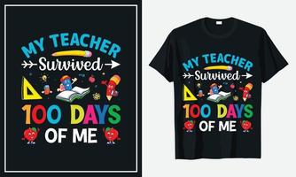 100 dagen school t-shirt ontwerp vector