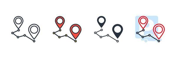 gps tracking pictogram logo vectorillustratie. trackingsymboolsjabloon voor grafische en webdesigncollectie vector