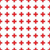 abstract naadloos patroon met rode kruisen op witte achtergrond. modern Zwitsers design in bauhaus-stijl vector