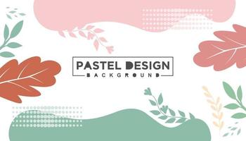 abstract golvend en bloemen pastelkleurontwerp als achtergrond vector