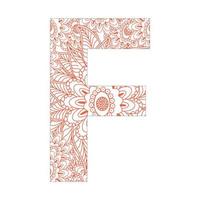 alfabet vintage letters kleurboeken met bloem mandala vector ontwerp voor kinderen activiteit