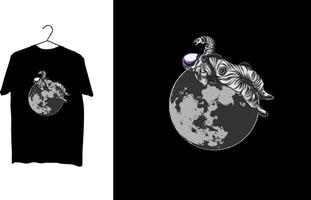 astronaut genieten van t-shirt ontwerp vector