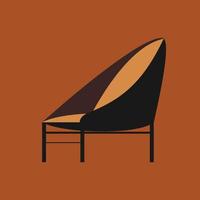 vlakke afbeelding van stoel vector