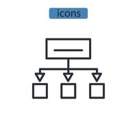 clustering pictogrammen symbool vectorelementen voor infographic web vector