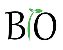 bio logo met bladeren groen , biologisch - vector