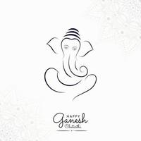 gelukkig ganesh chaturthi sociaal media post ontwerp vector