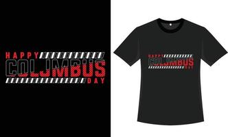 Columbus dag t overhemd ontwerp vector