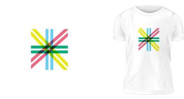 t-shirt ontwerp concept, veelkleurig strip vector