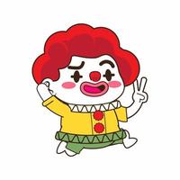 schattig weinig clown vector illustratie reeks