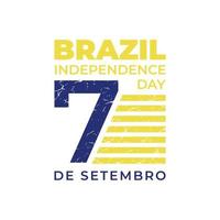 7 de septembro, independencia Doen Brazilië. vertaling 7 september, onafhankelijkheid dag van Brazilië. rustiek, logo, achtergrond, banier, sjabloon. vector
