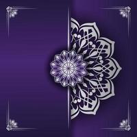 Purper luxe achtergrond met wit mandala vector