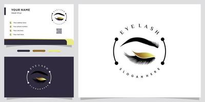 wimper logo ontwerp met stijl en creatief concept vector