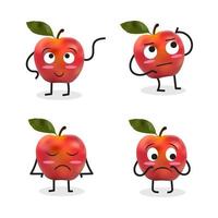 Apple stripfiguur inclusief trieste appel vector