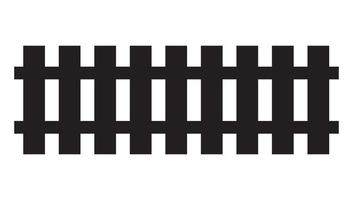 houten hek illustratie geïsoleerd Aan wit achtergrond. zwart kleur silhouetten van hekken. vector