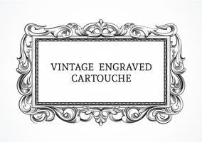 Gratis Vector Vintage Gegraveerde Cartouche